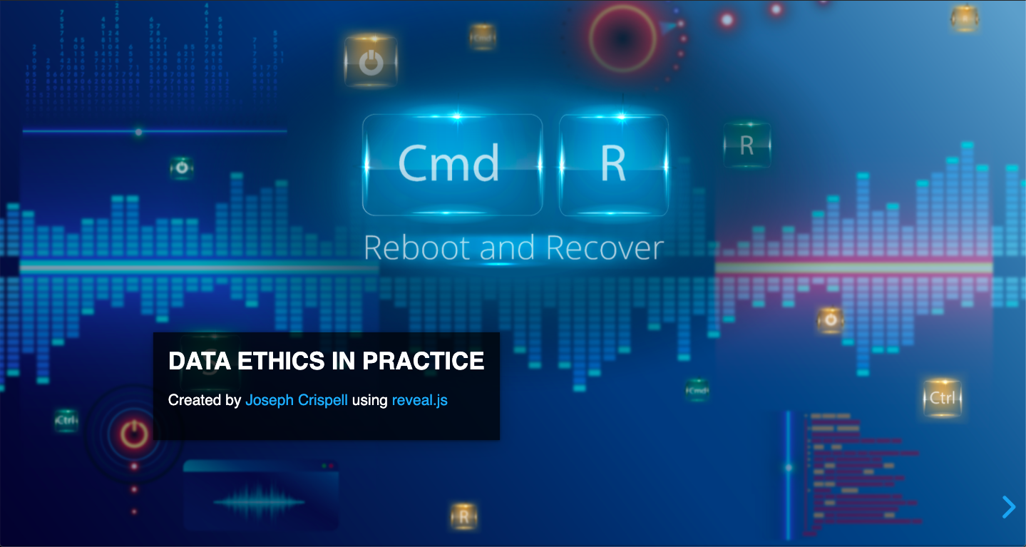 Data ethics in practice with reveal.js